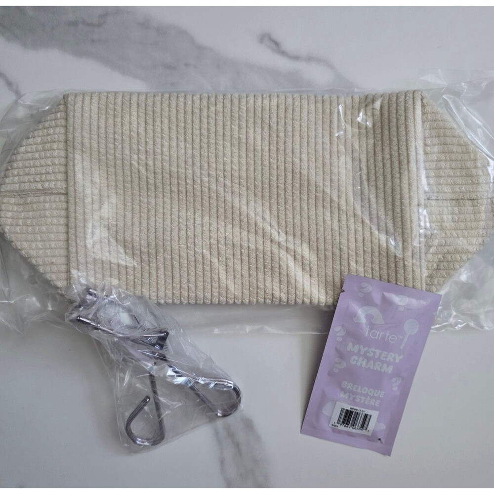 NWT Tarte Cosmetic Bag Bundle Makeup Bag Eyelash Curler & Charm